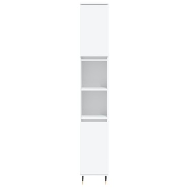 vidaXL Ντουλάπι Μπάνιου Λευκό 30x30x190cm από Επεξεργασμένο Ξύλο