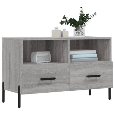 vidaXL Έπιπλο Τηλεόρασης Γκρι Sonoma 80x36x50cm από Επεξεργ. Ξύλο