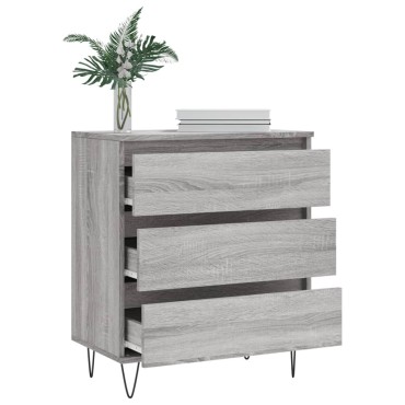vidaXL Ντουλάπι Γκρι Sonoma 60x35x70cm από Επεξεργασμένο Ξύλο 1 τεμ.