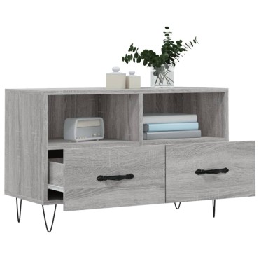 vidaXL Έπιπλο Τηλεόρασης Γκρι Sonoma 80x36x50cm από Επεξεργ. Ξύλο