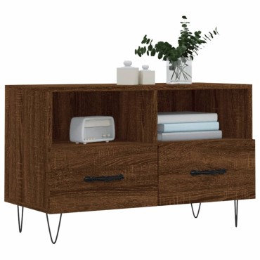 vidaXL Έπιπλο Τηλεόρασης Καφέ Δρυς 80x36x50cm Επεξ. Ξύλο
