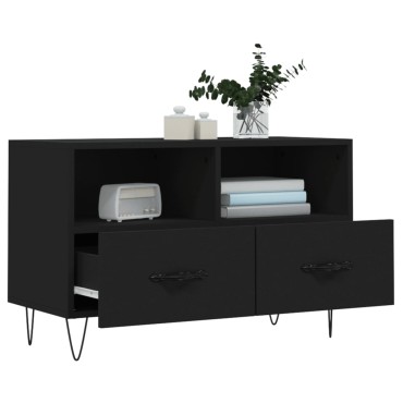 vidaXL Έπιπλο Τηλεόρασης Μαύρο 80x36x50cm από Επεξεργασμένο Ξύλο