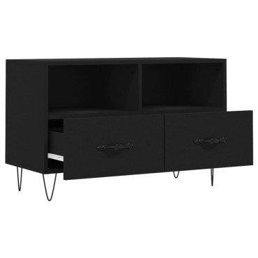 vidaXL Έπιπλο Τηλεόρασης Μαύρο 80x36x50cm από Επεξεργασμένο Ξύλο