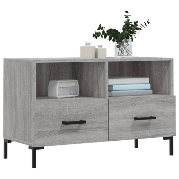 vidaXL Έπιπλο Τηλεόρασης Γκρι Sonoma 80x36x50cm από Επεξεργ. Ξύλο