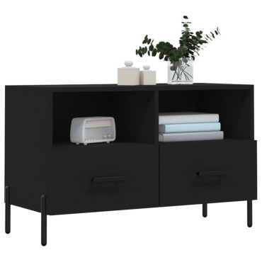vidaXL Έπιπλο Τηλεόρασης Μαύρο 80x36x50cm από Επεξεργασμένο Ξύλο