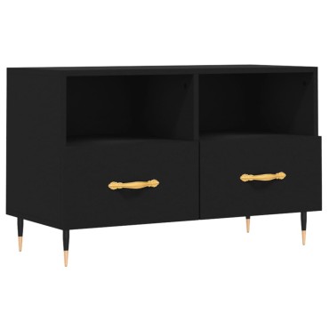 vidaXL Έπιπλο Τηλεόρασης Μαύρο 80x36x50cm από Επεξεργασμένο Ξύλο