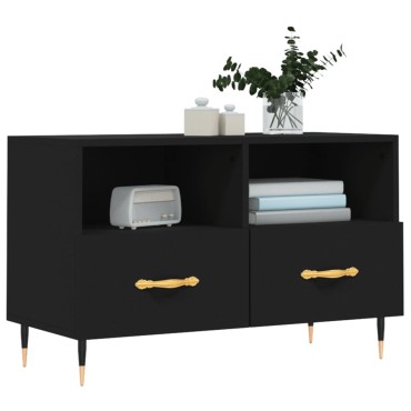 vidaXL Έπιπλο Τηλεόρασης Μαύρο 80x36x50cm από Επεξεργασμένο Ξύλο