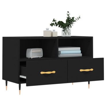 vidaXL Έπιπλο Τηλεόρασης Μαύρο 80x36x50cm από Επεξεργασμένο Ξύλο