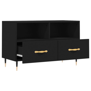 vidaXL Έπιπλο Τηλεόρασης Μαύρο 80x36x50cm από Επεξεργασμένο Ξύλο