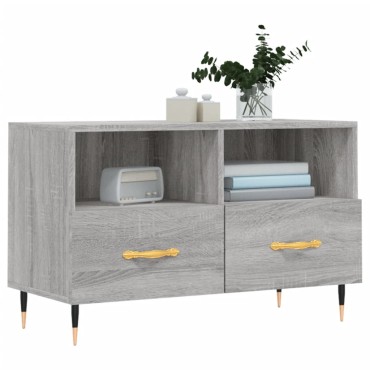 vidaXL Έπιπλο Τηλεόρασης Γκρι Sonoma 80x36x50cm από Επεξεργ. Ξύλο