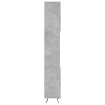 vidaXL Ντουλάπι Μπάνιου Γκρι Σκυροδέματος 30x30x190cm Επεξ. Ξύλο