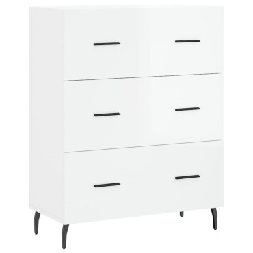 vidaXL Ντουλάπι Γυαλιστερό Λευκό 69,5x34x90cm Επεξεργασμένο Ξύλο 1 τεμ.