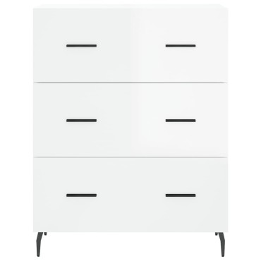 vidaXL Ντουλάπι Γυαλιστερό Λευκό 69,5x34x90cm Επεξεργασμένο Ξύλο 1 τεμ.