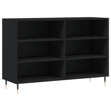 vidaXL Ραφιέρα Μαύρη 103,5x35x70cm από Επεξεργασμένο Ξύλο 1 τεμ.