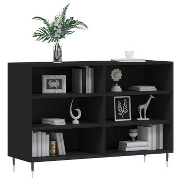 vidaXL Ραφιέρα Μαύρη 103,5x35x70cm από Επεξεργασμένο Ξύλο 1 τεμ.