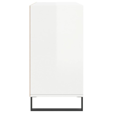 vidaXL Ραφιέρα Γυαλιστερή Λευκή 103,5x35x70cm από Επεξεργ. Ξύλο 1 τεμ.