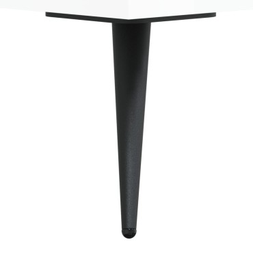 vidaXL Τραπεζάκι Σαλονιού Γυαλ. Λευκό 50x50x40cm Επεξεργ. Ξύλο 1 τεμ.