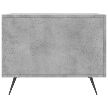 vidaXL Τραπεζάκι Σαλονιού Γκρι Σκυροδ. 50x50x40cm Επεξεργ. Ξύλο 1 τεμ.