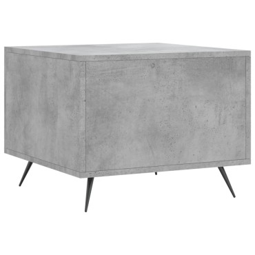 vidaXL Τραπεζάκι Σαλονιού Γκρι Σκυροδ. 50x50x40cm Επεξεργ. Ξύλο 1 τεμ.