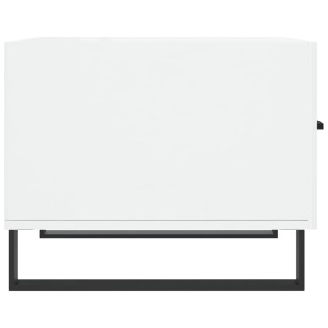 vidaXL Τραπεζάκι Σαλονιού Γυαλ. Λευκό 50x50x40cm Επεξεργ. Ξύλο 1 τεμ.