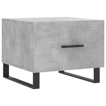 vidaXL Τραπεζάκι Σαλονιού Γκρι Σκυροδ. 50x50x40cm Επεξεργ. Ξύλο 1 τεμ.
