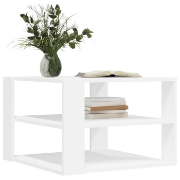 vidaXL Τραπεζάκι Σαλονιού Λευκό 59,5x59,5x40cm από Επεξεργ. Ξύλο 1 τεμ.