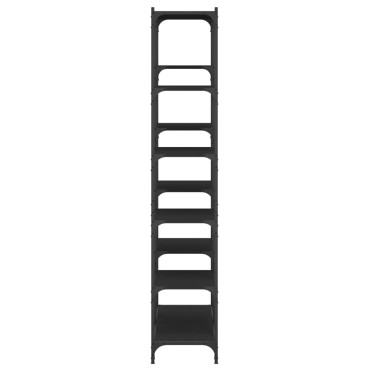 vidaXL Βιβλιοθήκη Μαύρη 100x32x170cm Επεξεργασμένο Ξύλο / Σίδηρος 1 τεμ.
