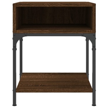 vidaXL Κομοδίνα 2 τεμ. Καφέ Δρυς 40x41x50cm από Επεξεργασμένο Ξύλο