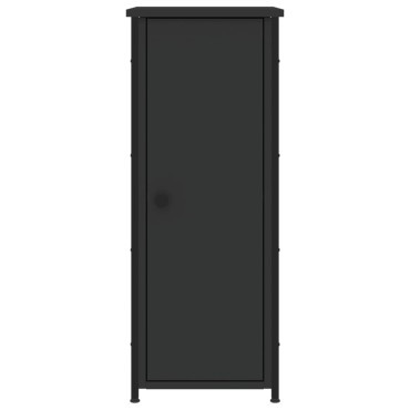 vidaXL Κομοδίνα 2 τεμ. Μαύρα 32x42x80cm από Επεξεργασμένο Ξύλο