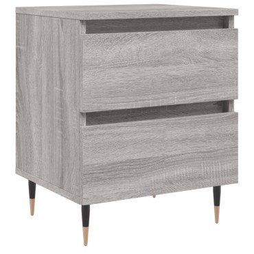 vidaXL Κομοδίνο Γκρι Sonoma 40x35x50cm από Επεξεργασμένο Ξύλο 1 τεμ.