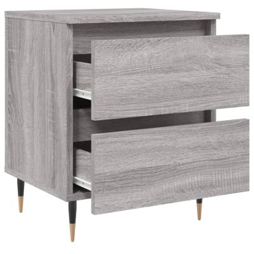 vidaXL Κομοδίνο Γκρι Sonoma 40x35x50cm από Επεξεργασμένο Ξύλο 1 τεμ.