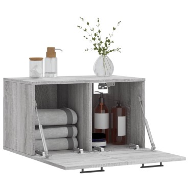 vidaXL Ντουλάπι Τοίχου Γκρι Sonoma 60x36,5x35cm Επεξεργασμένο Ξύλο 1 τεμ.