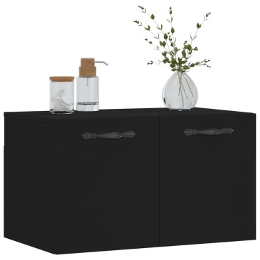 vidaXL Ντουλάπι Τοίχου Μαύρο 60x36,5x35cm από Επεξεργασμένο Ξύλο 1 τεμ.