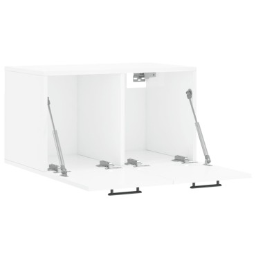 vidaXL Ντουλάπι Τοίχου Γυαλιστερό Λευκό 60x36,5x35cm Επεξεργ. Ξύλο 1 τεμ.