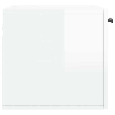 vidaXL Ντουλάπι Τοίχου Γυαλιστερό Λευκό 60x36,5x35cm Επεξεργ. Ξύλο 1 τεμ.