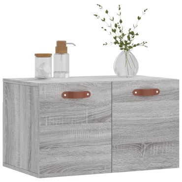 vidaXL Ντουλάπι Τοίχου Γκρι Sonoma 60x36,5x35cm Επεξεργασμένο Ξύλο 1 τεμ.