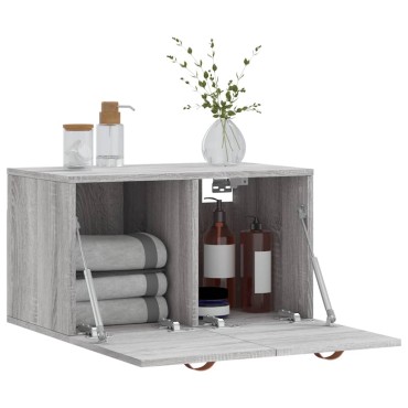 vidaXL Ντουλάπι Τοίχου Γκρι Sonoma 60x36,5x35cm Επεξεργασμένο Ξύλο 1 τεμ.