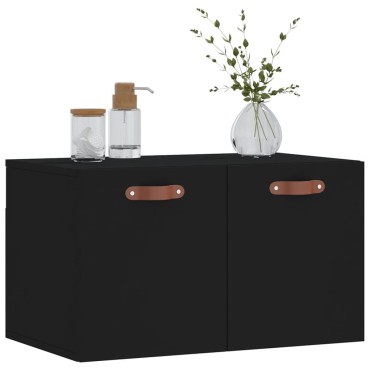 vidaXL Ντουλάπι Τοίχου Μαύρο 60x36,5x35cm από Επεξεργασμένο Ξύλο 1 τεμ.