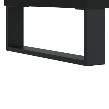 vidaXL Ντουλάπι Μπάνιου Μαύρο 30x30x190cm Επεξεργασμένο Ξύλο 1 τεμ.