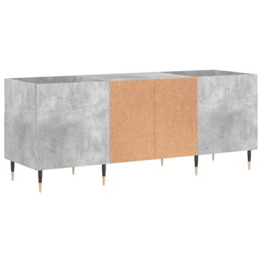 vidaXL Δισκοθήκη Γκρι Σκυροδέματος 121x38x48cm Επεξεργασμένο Ξύλο