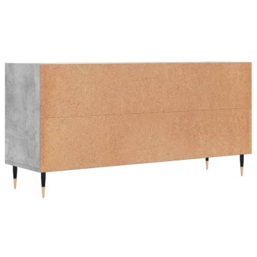 vidaXL Έπιπλο Τηλεόρασης Γκρι Σκυροδέματος 103,5x30x50cm Επεξ. Ξύλο