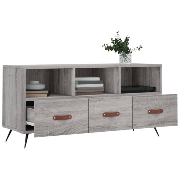vidaXL Έπιπλο Τηλεόρασης Γκρι Sonoma 102x36x50cm Επεξεργασμένο Ξύλο