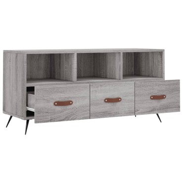 vidaXL Έπιπλο Τηλεόρασης Γκρι Sonoma 102x36x50cm Επεξεργασμένο Ξύλο