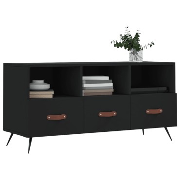 vidaXL Έπιπλο Τηλεόρασης Μαύρο 102x36x50cm από Επεξεργ. Ξύλο