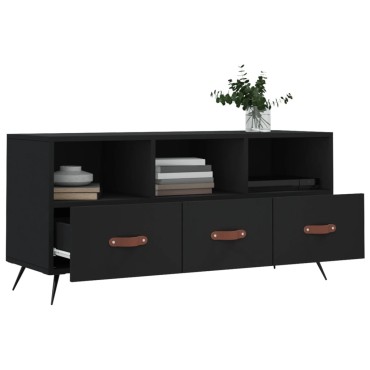 vidaXL Έπιπλο Τηλεόρασης Μαύρο 102x36x50cm από Επεξεργ. Ξύλο