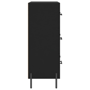 vidaXL Συρταριέρα Μαύρη 69,5x34x90cm από Επεξεργασμένο Ξύλο 1 τεμ.