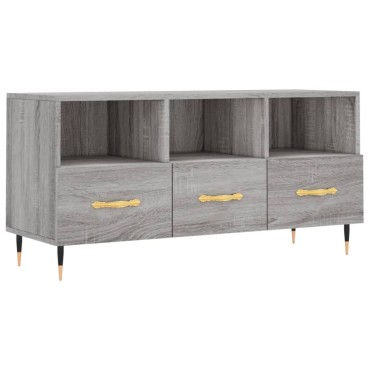 vidaXL Έπιπλο Τηλεόρασης Γκρι Sonoma 102x36x50cm Επεξεργασμένο Ξύλο