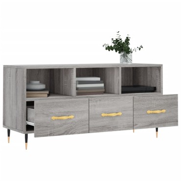 vidaXL Έπιπλο Τηλεόρασης Γκρι Sonoma 102x36x50cm Επεξεργασμένο Ξύλο