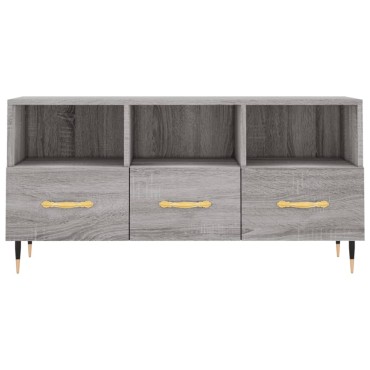 vidaXL Έπιπλο Τηλεόρασης Γκρι Sonoma 102x36x50cm Επεξεργασμένο Ξύλο