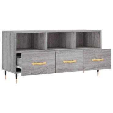 vidaXL Έπιπλο Τηλεόρασης Γκρι Sonoma 102x36x50cm Επεξεργασμένο Ξύλο